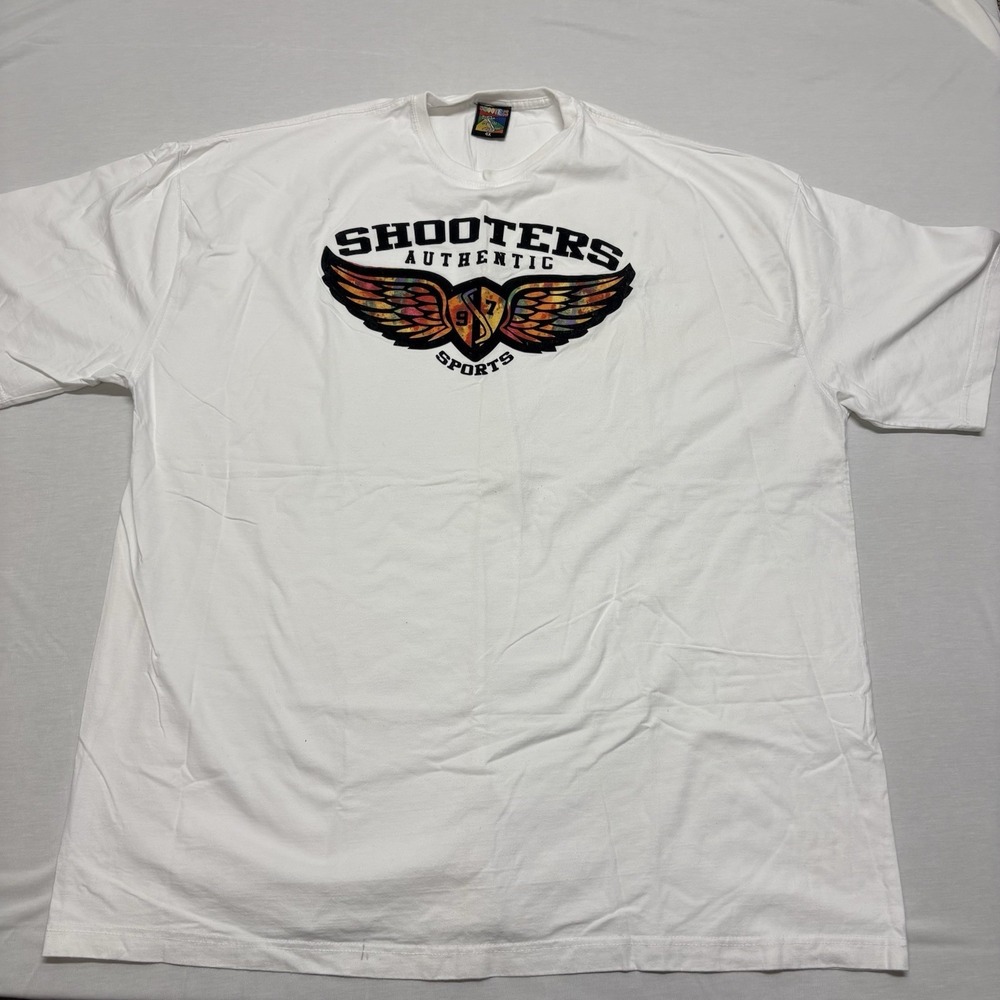 Vtg Shooters Sports Urban Velvet 90s Hip Hop DMV T Shirt Short Sleeve 4XL
